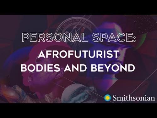 A panel of people discusses how technology has influenced Afrofuturist figures such as superheroes and cyborgs as well as our own bodies.